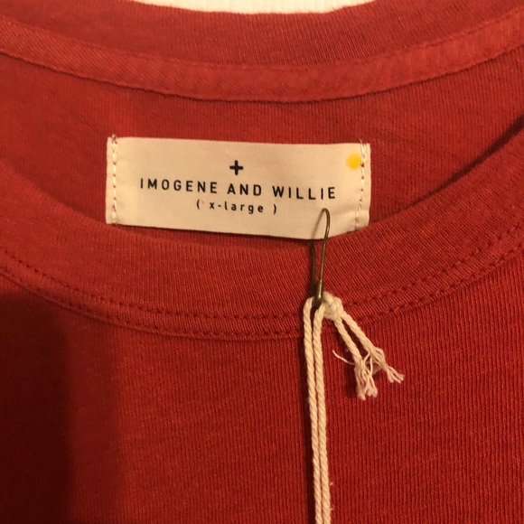 NWT Imogene and Willie red Pocket Tee Shirt XL - Picture 3 of 7